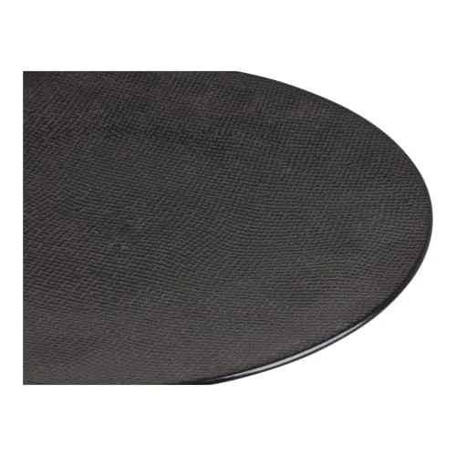 Table Passion Lot De 6 Assiettes Plate 27 Cm En Grès Noir – Image 2