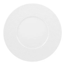 Table Passion Lot De 6 Assiettes Plate 27 Cm En Porcelaine Blanc