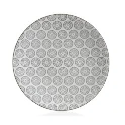 Table Passion Lot De 6 Assiettes Plate Chloé 27 Cm Anthracite En Grès Gris