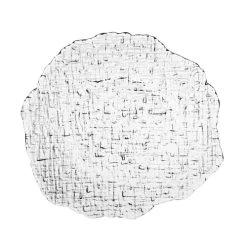 Table Passion Lot De 6 Assiettes Plate Gaia 27 Cm En Verre Transparent