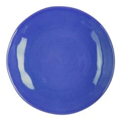 Table Passion Lot De 6 Assiettes Plate Hawaï 27,5 Cm En Grès Bleu