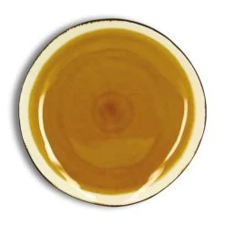 OGO Living Lot De 6 Assiettes Plates En Grès Jaune 27,5cm