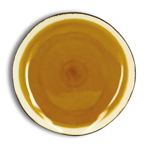 OGO Living Lot De 6 Assiettes Plates En Grès Jaune 27,5cm