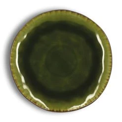 OGO Living Lot De 6 Assiettes Plates En Grès Vert 27,5cm