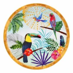 Les Jardins De La Comtesse Petite Assiette Plate En Mélamine 23 Cm Imprimé De Toucans