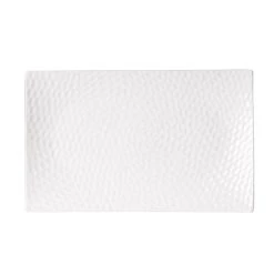 Table Passion Plat Rectangle Dune 25x15 Cm En Porcelaine Blanc