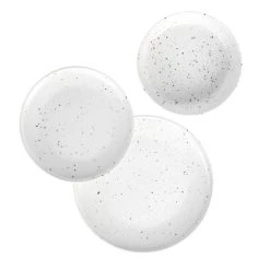 Sia Deco Service 18 Pièces En Grès Blanc