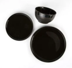 Sia Deco Service 18 Pièces Noir Et Marron