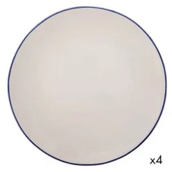 Maison Tilleul Service Assiettes En Céramique Blanc