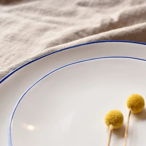 Maison Tilleul Service Assiettes En Céramique Blanc – Image 5