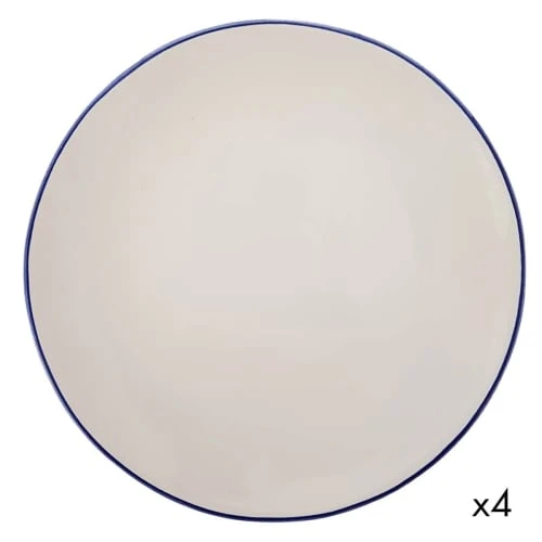 Maison Tilleul Service Assiettes En Céramique Blanc