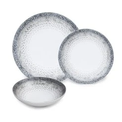 Table Passion Service D'assiettes 18 Pièces En Grès Blanc