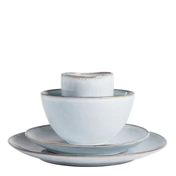 Mica Decorations Service De Table 16 Pièces En Céramique Gris