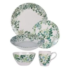 Table Passion Service De Vaisselles 20 Pièces En Faïence Décoré