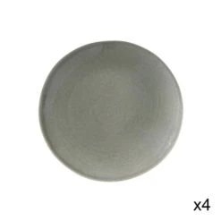 Maison Tilleul Set De 4 Assiettes à Dessert Céramique Vert